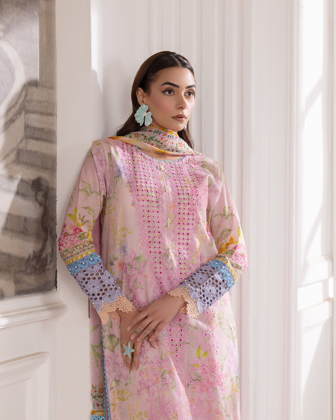 3-Piece Ready-to-Wear Lawn Suit | 17227-IG-LWN - Sha Posh Textile