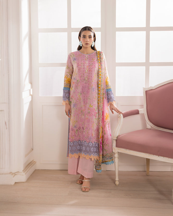 3-Piece Ready-to-Wear Lawn Suit | 17227-IG-LWN - Sha Posh Textile