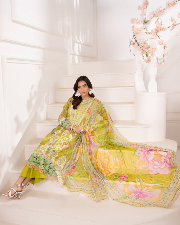 3-Piece Ready-to-Wear Lawn Suit | 17227-IG-LWN - Sha Posh Textile