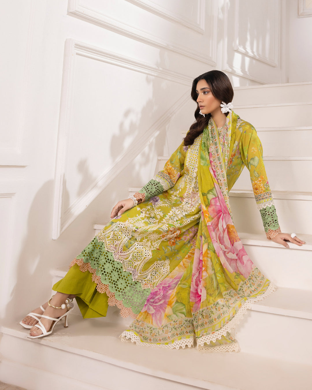 3-Piece Ready-to-Wear Lawn Suit | 17227-IG-LWN - Sha Posh Textile