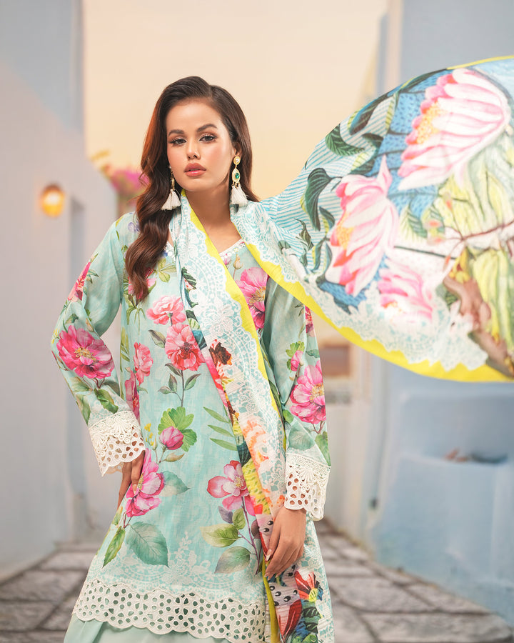 3-Piece Ready-to-Wear Lawn Suit| 17230-IG-LWN - Sha Posh Textile