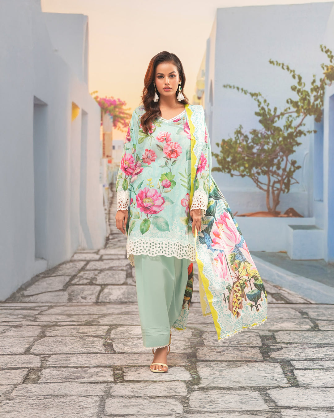 3-Piece Ready-to-Wear Lawn Suit| 17230-IG-LWN - Sha Posh Textile