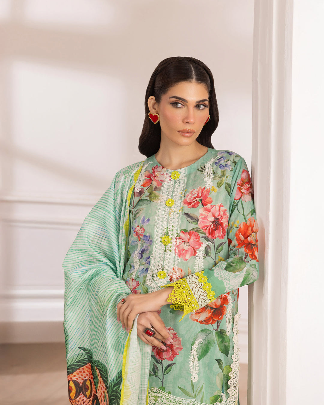 3-Piece Ready-to-Wear Lawn Suit | 17232-IG-LWN - Sha Posh Textile