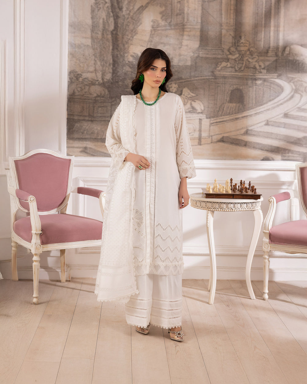 3-Piece Ready-to-Wear Lawn Suit | 17238-IG-LWN - Sha Posh Textile