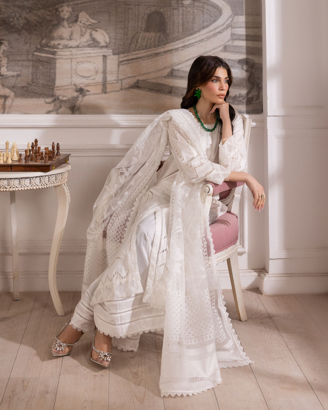 3-Piece Ready-to-Wear Lawn Suit | 17238-IG-LWN - Sha Posh Textile