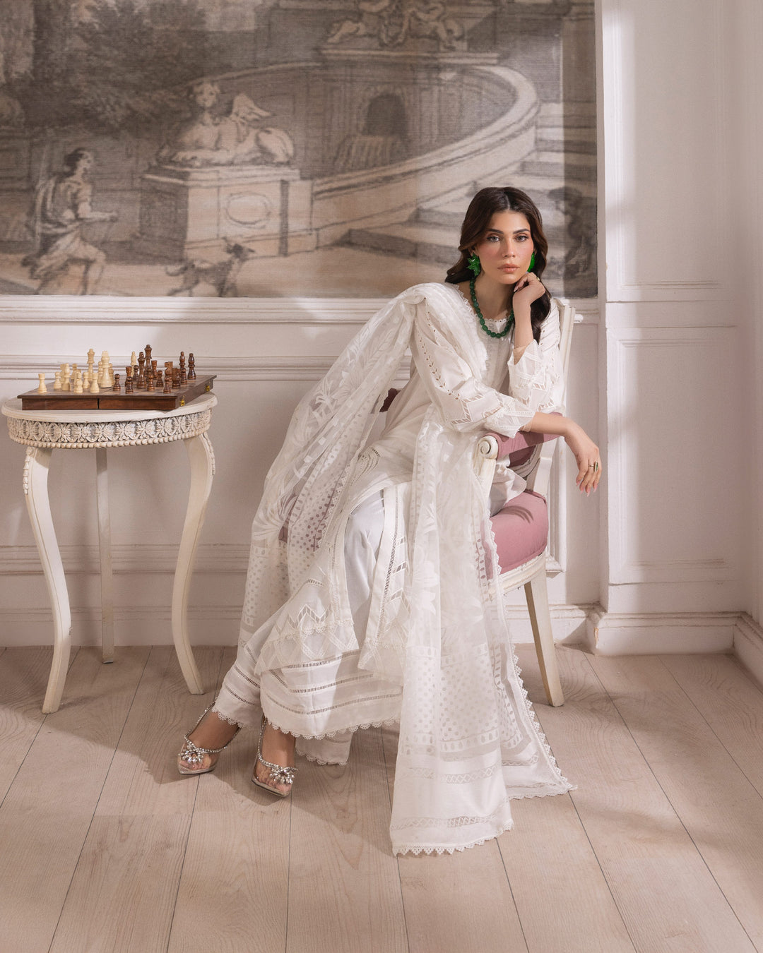 3-Piece Ready-to-Wear Lawn Suit | 17238-IG-LWN - Sha Posh Textile