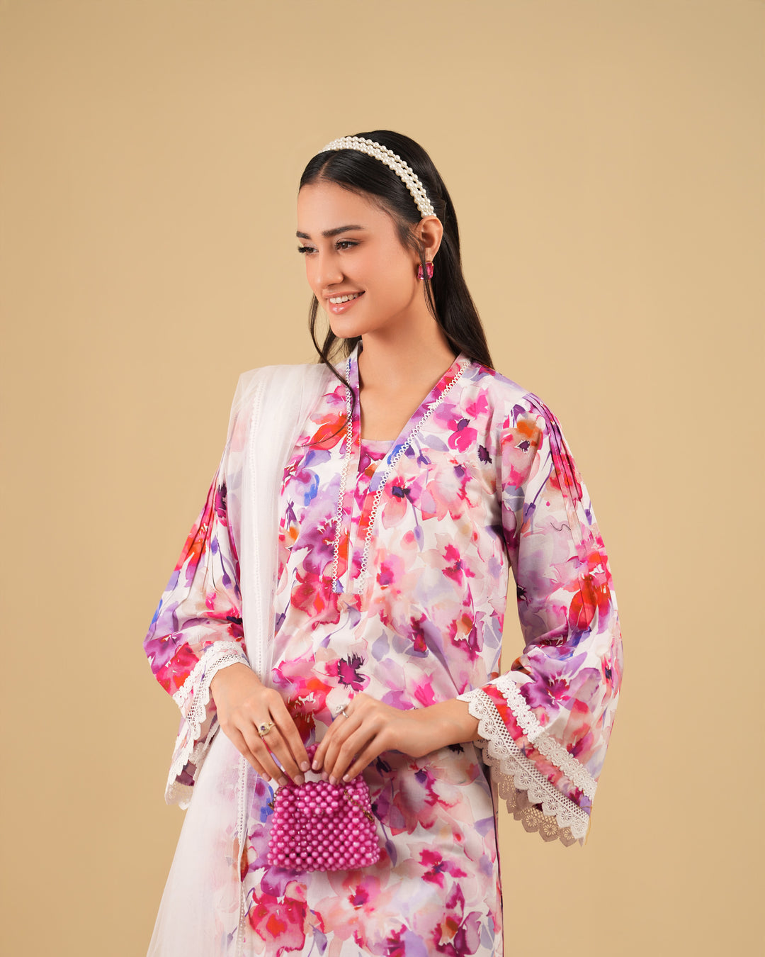 2 Piece - Printed Cambric Cotton Suit Unstitched | UNFF0108-K.CT