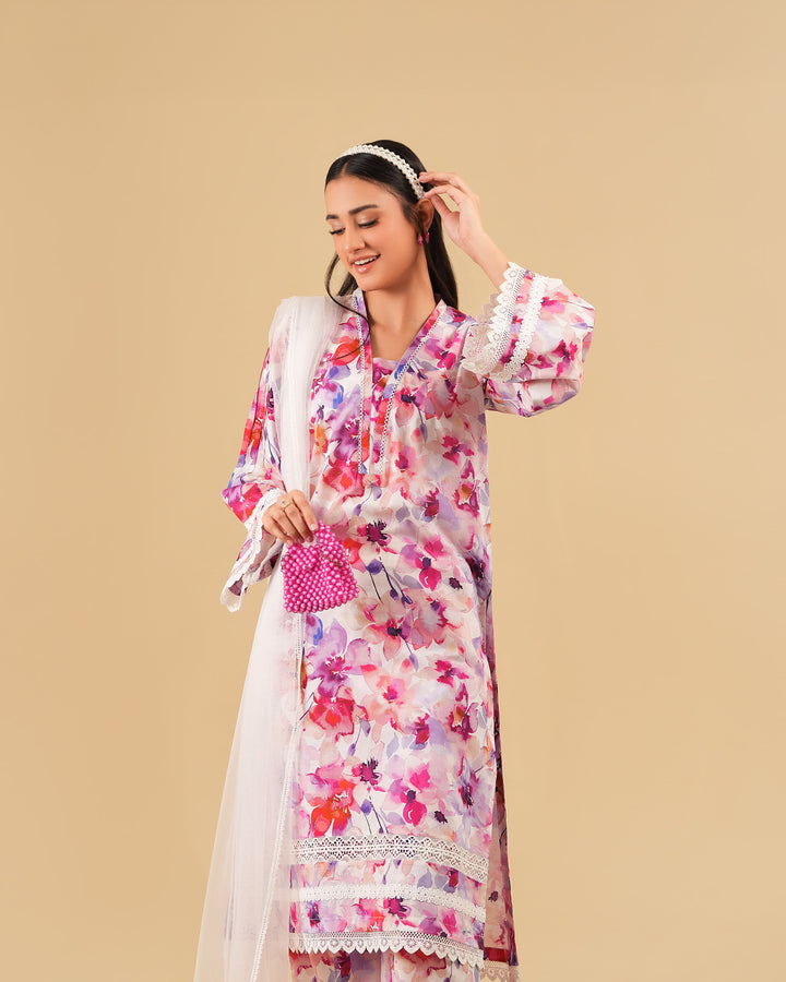 2 Piece - Printed Cambric Cotton Suit Unstitched | UNFF0108-K.CT