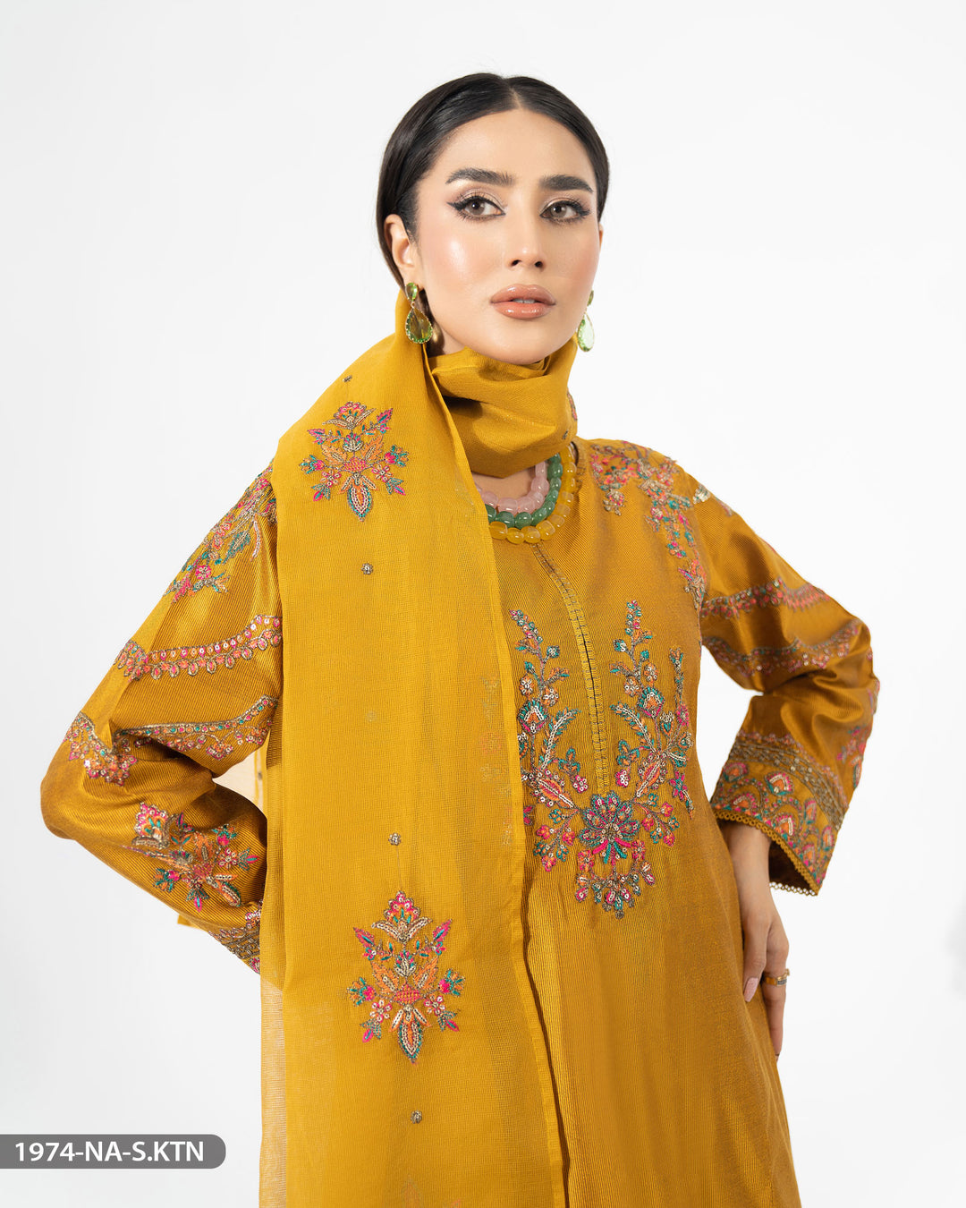 Stitched 3 Piece Embroidered Suit | 1974-NA-S.KTN