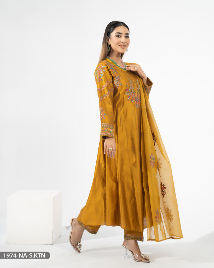 Stitched 3 Piece Embroidered Suit | 1974-NA-S.KTN