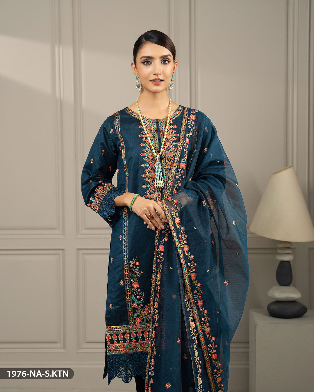 Stitched 3 Piece Embroidered Suit | 1976-NA-S.KTN