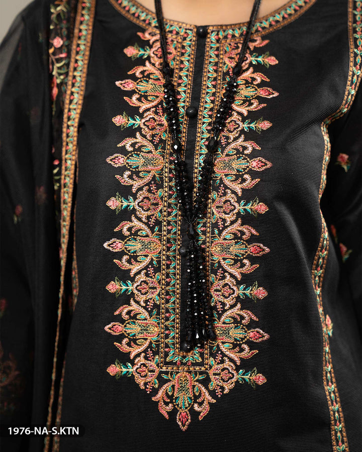 Stitched 3 Piece Embroidered Suit | 1976-NA-S.KTN