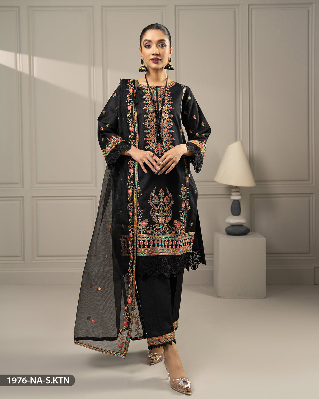 Stitched 3 Piece Embroidered Suit | 1976-NA-S.KTN