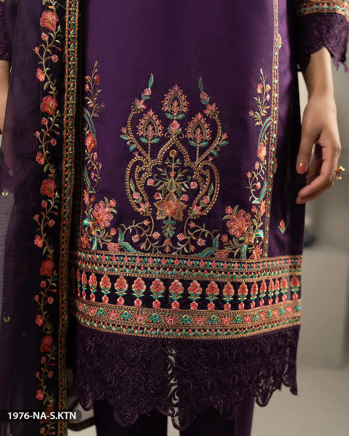 Stitched 3 Piece Embroidered Suit | 1976-NA-S.KTN