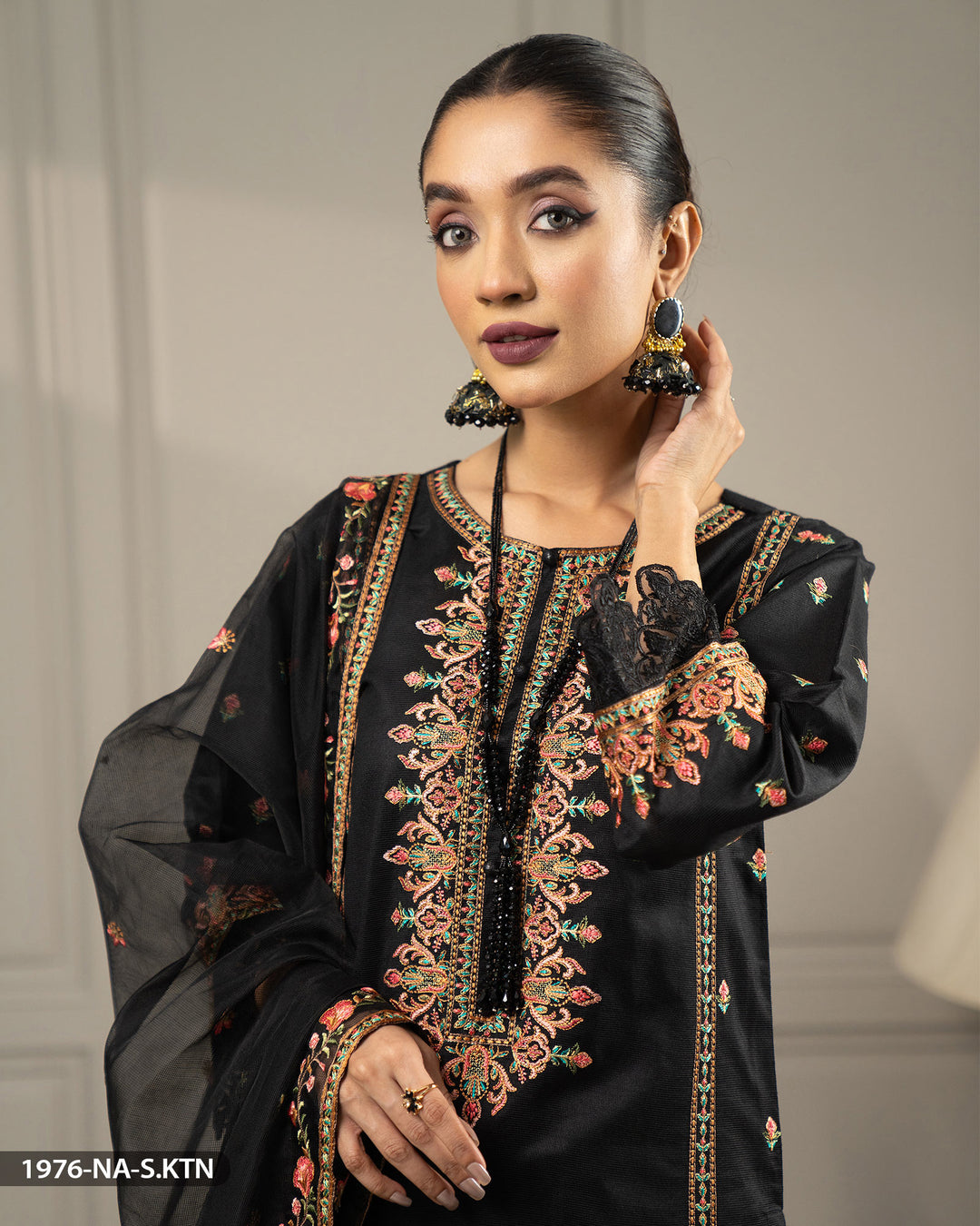 Stitched 3 Piece Embroidered Suit | 1976-NA-S.KTN