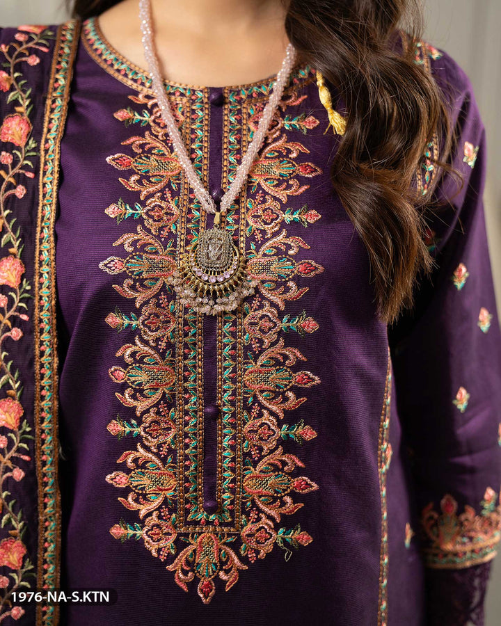 Stitched 3 Piece Embroidered Suit | 1976-NA-S.KTN