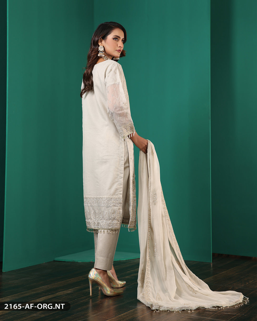 FORMAL 3PC EMBROIDERED SUIT | 2165-AF-ORZ