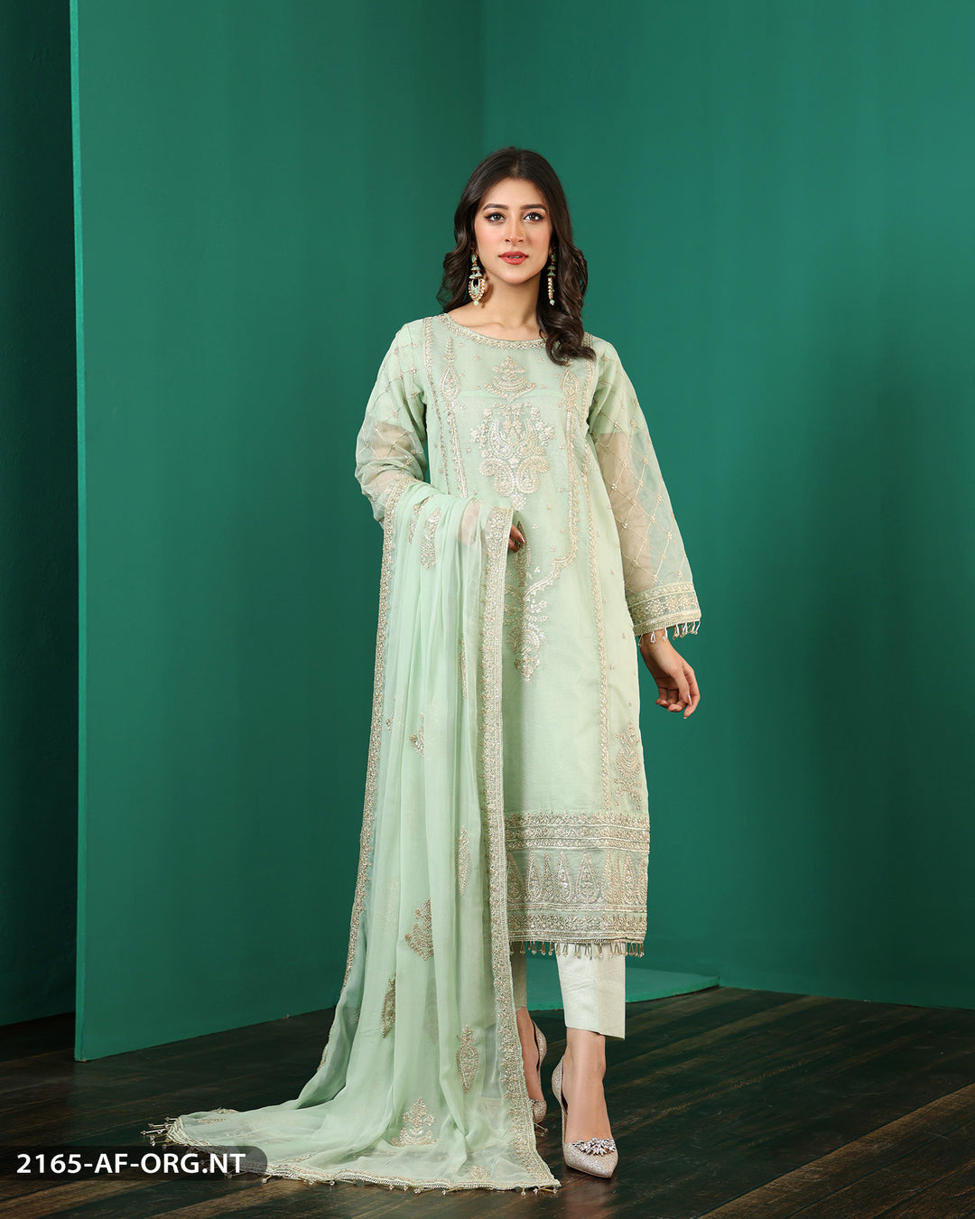 FORMAL 3PC EMBROIDERED SUIT | 2165-AF-ORZ