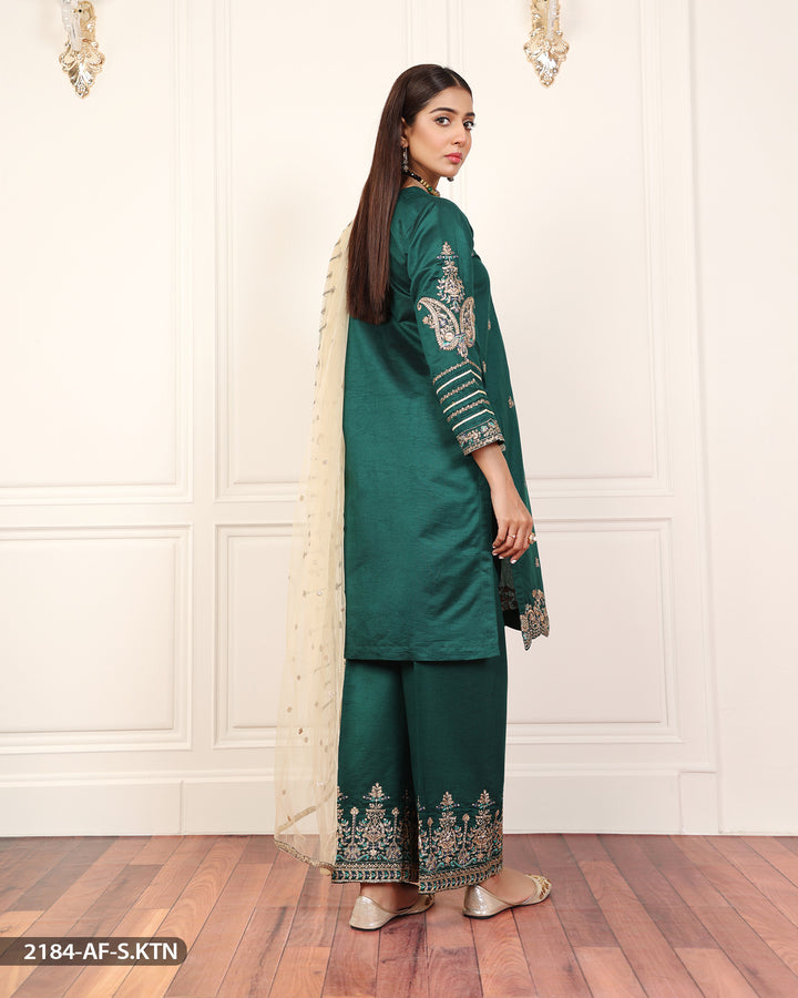 FORMAL 3PC EMBROIDERED SUIT | 2184-AF-S.KTN