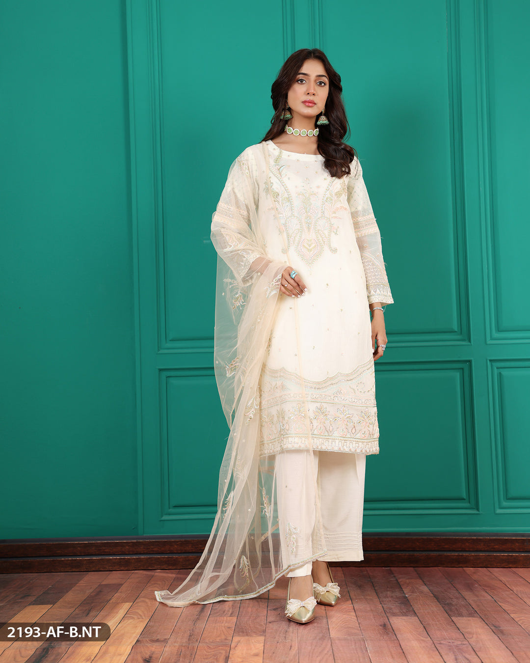 3 Piece Embroidered Suit | 2193-AF-B.NET