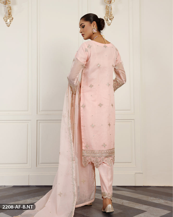 Stitched 3 Piece Embroidered Suit | 2208-AF-B.NET