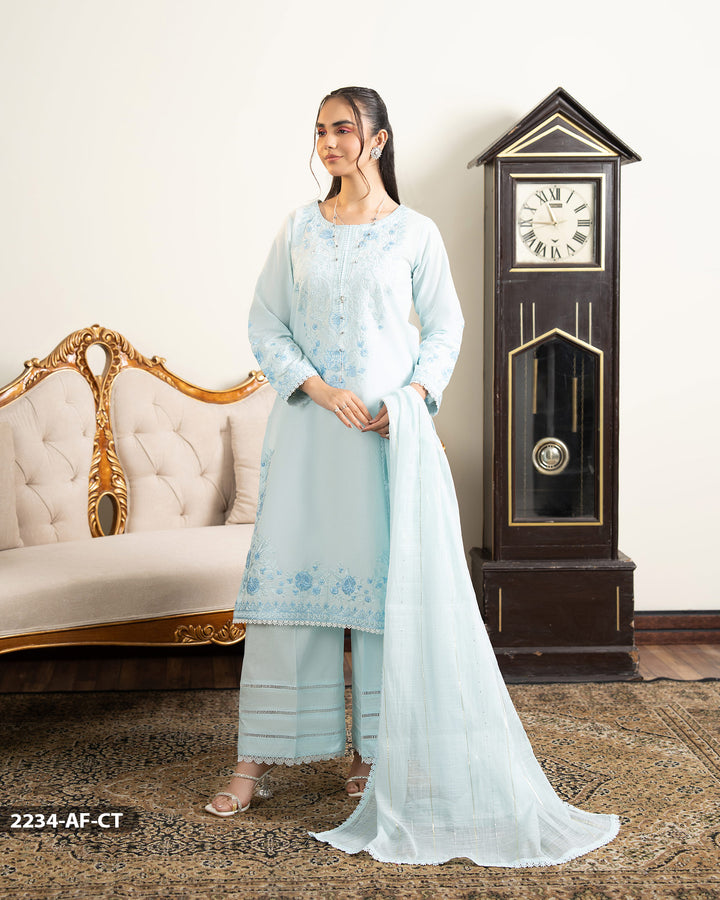 3 Piece Cambric Cotton Suit | 2234-AF-K.CT