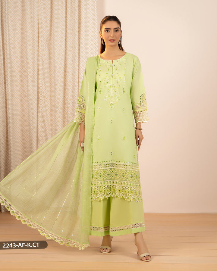 3 Piece Cambric Cotton Suit | 2243-AF-K.CT