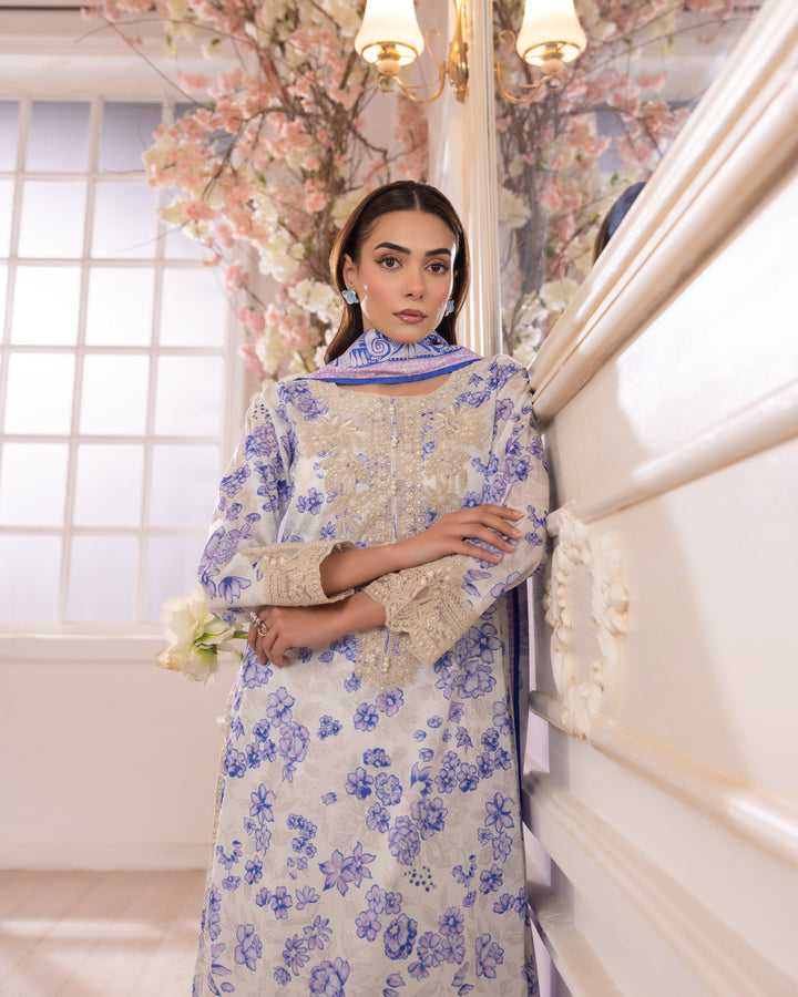 3-Piece Ready-to-Wear Lawn Suit | 2245-AF-LWN - Sha Posh Textile