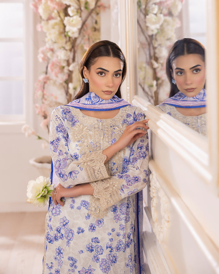 3-Piece Ready-to-Wear Lawn Suit | 2245-AF-LWN - Sha Posh Textile