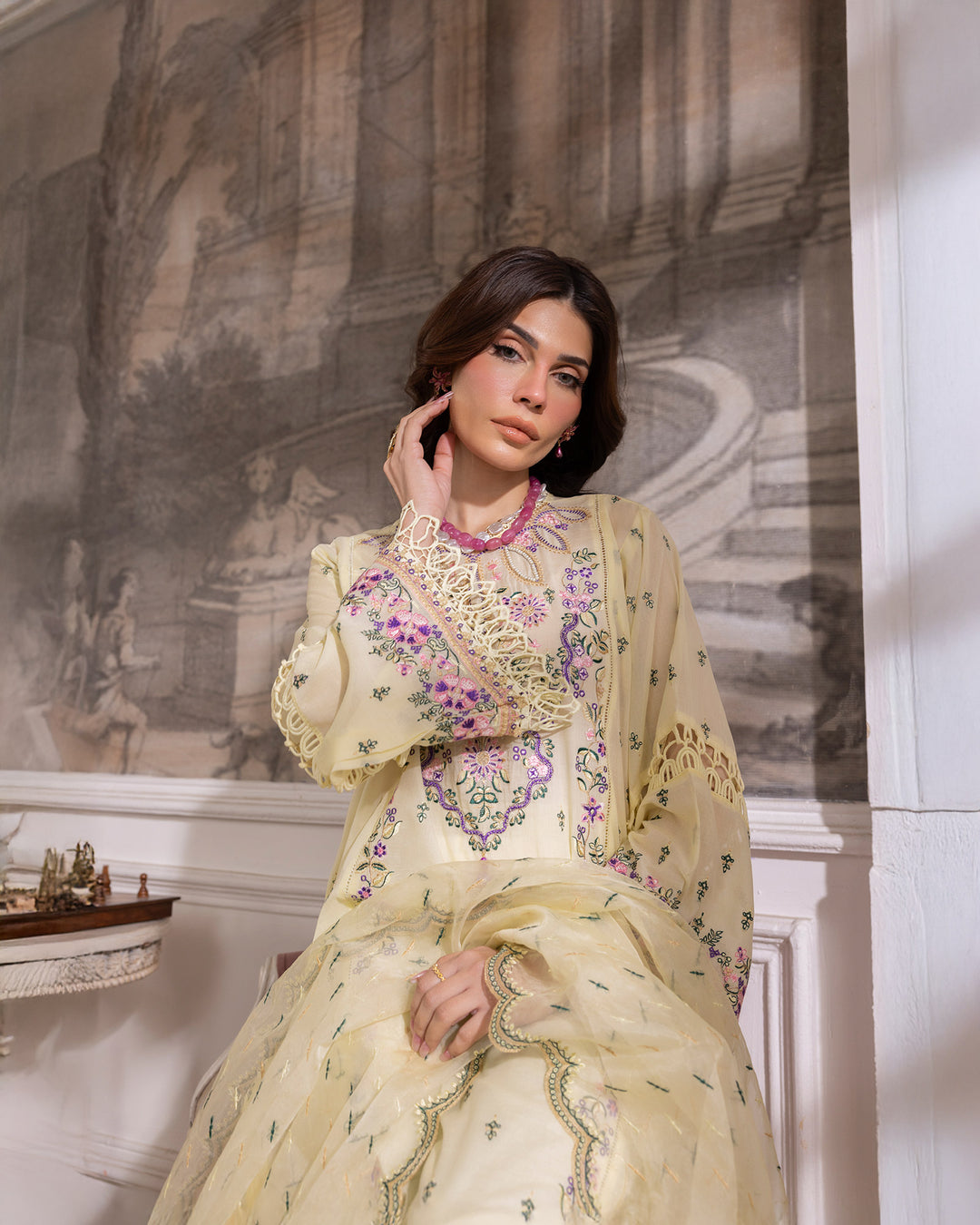 3-Piece Ready-to-Wear Lawn Suit | 2248-AF-LWN - Sha Posh Textile