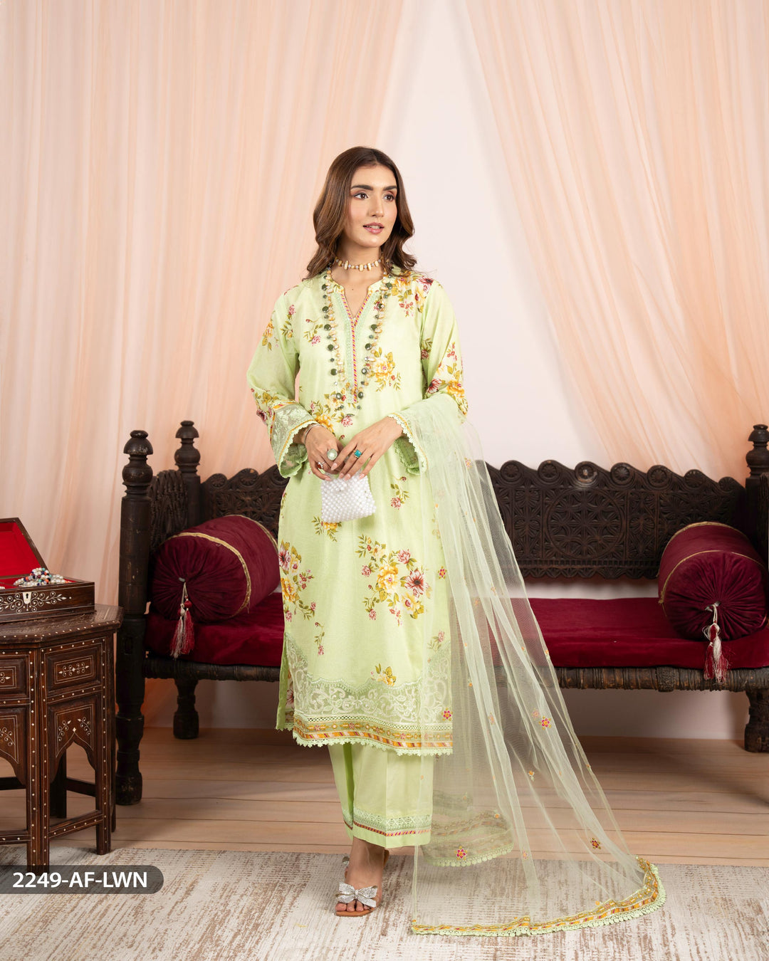 3 Piece Lawn Suit | 2249-AF-LWN