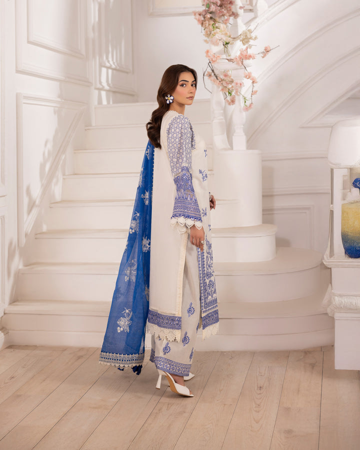 3-Piece Ready-to-Wear Jacquard Cotton Suit | 2253-AF-J.CT - Sha Posh Textile