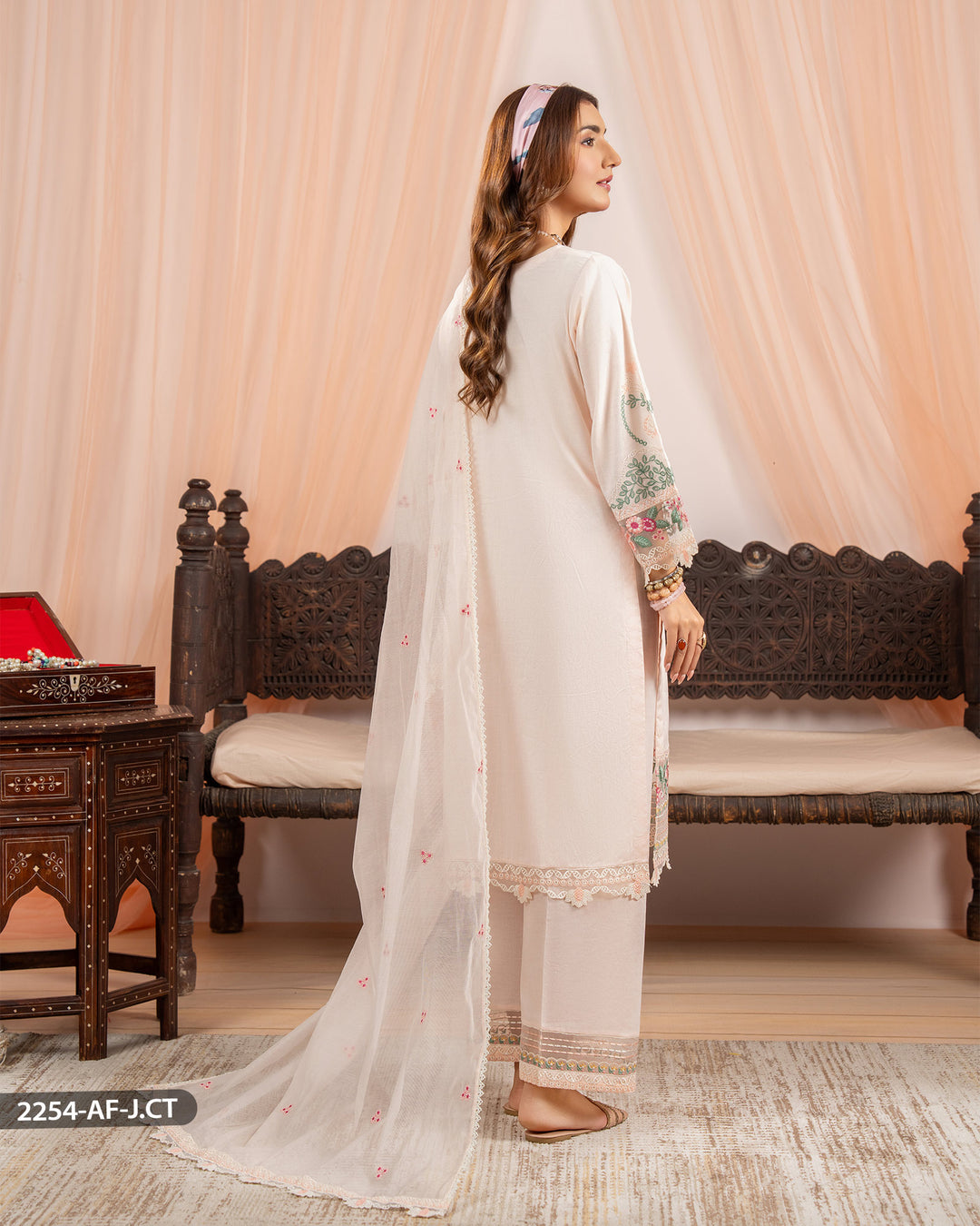 3 Piece Jacquard Cotton Suit | 2254-AF-J.CT