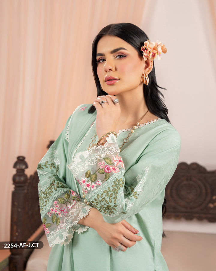 3 Piece Jacquard Cotton Suit | 2254-AF-J.CT