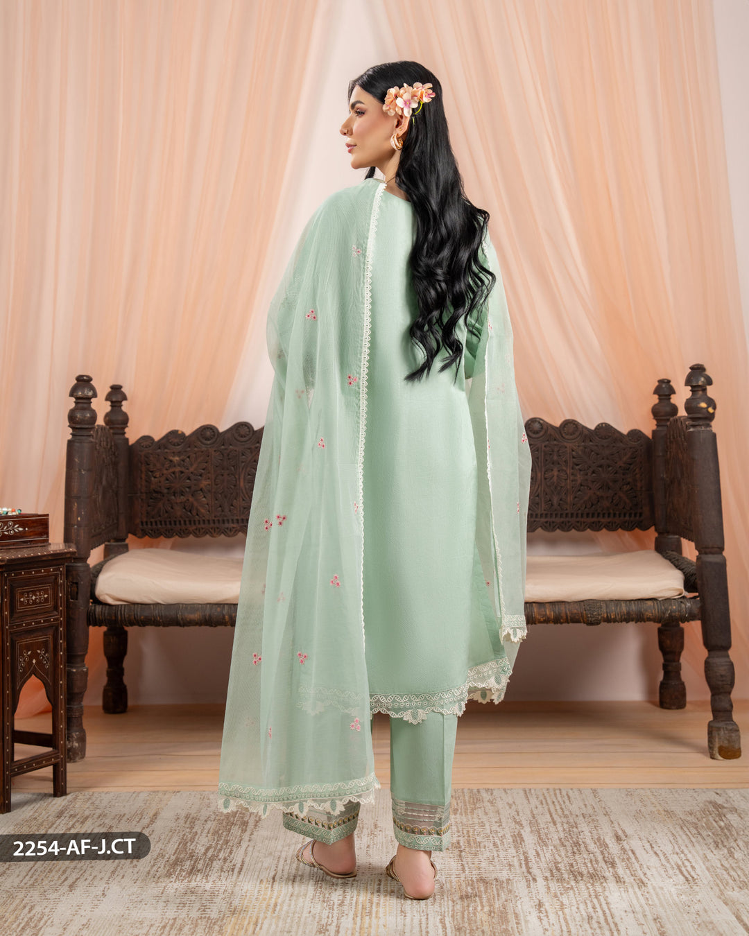 3 Piece Jacquard Cotton Suit | 2254-AF-J.CT