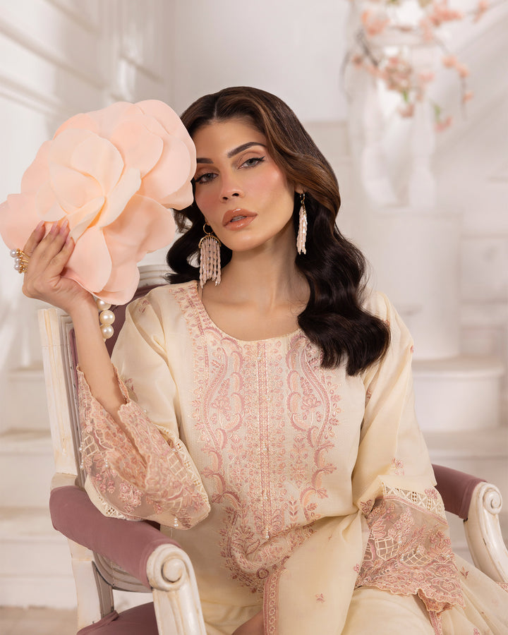 3-Piece Ready-to-Wear Jacquard Cotton Suit | 2257-AF-J.CT - Sha Posh Textile