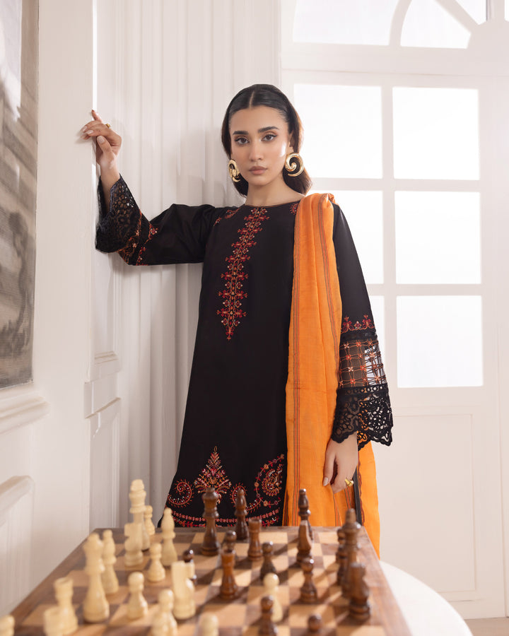 3-Piece Ready-to-Wear Cambric Suit | 2260-AF-K.CT - Sha Posh Textile