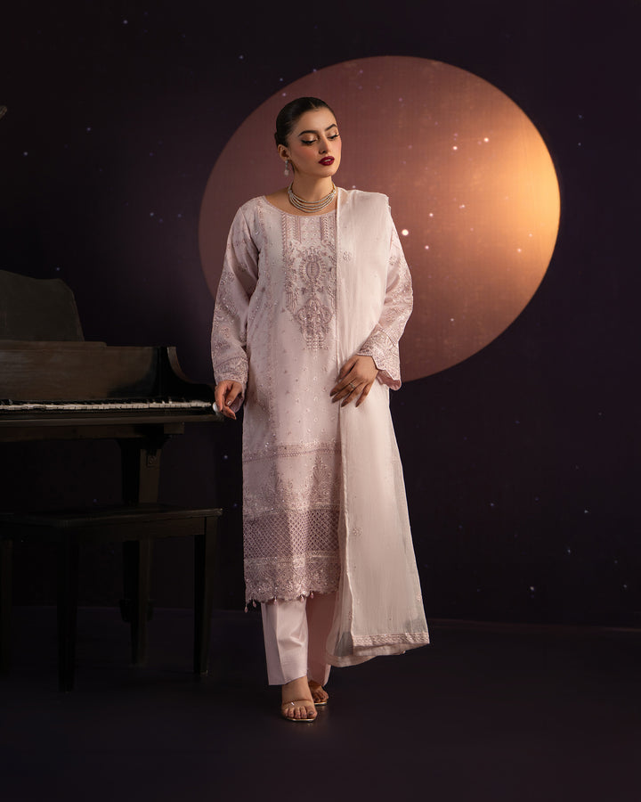 3 Piece Bori Net Suit Stitched | 2262-AF-B.NET