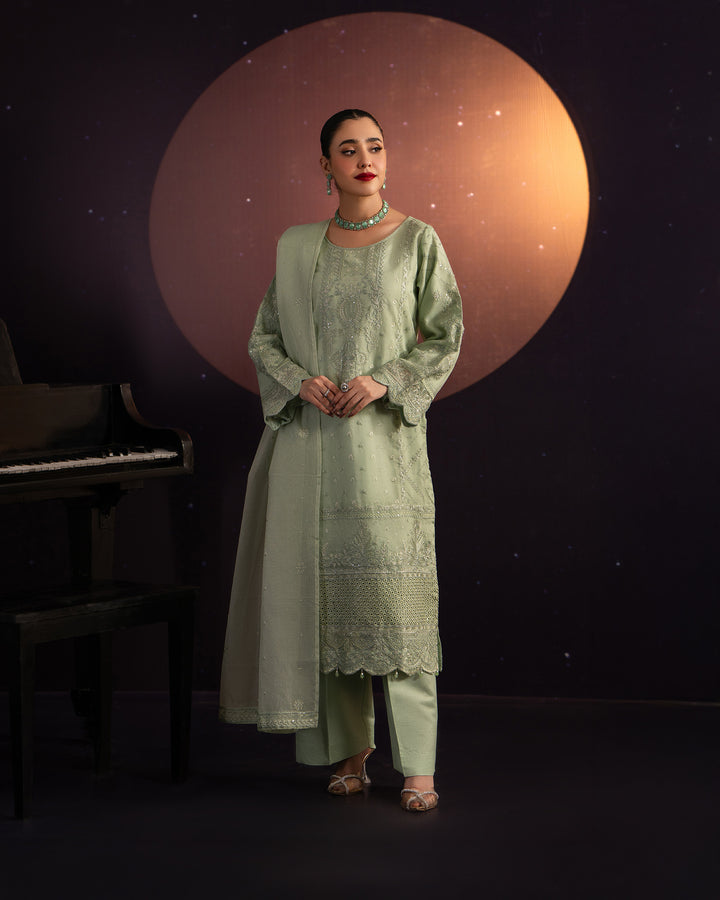 3 Piece Bori Net Suit Stitched | 2262-AF-B.NET