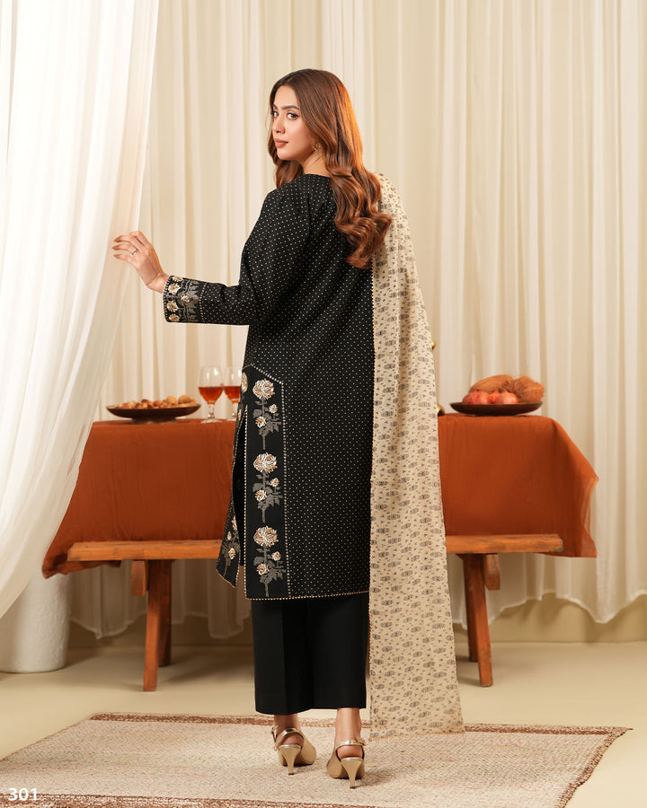 3 Piece Khaddar Suit | 301-BG-KD