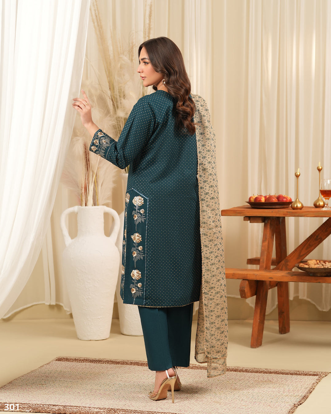 3 Piece Khaddar Suit | 301-BG-KD