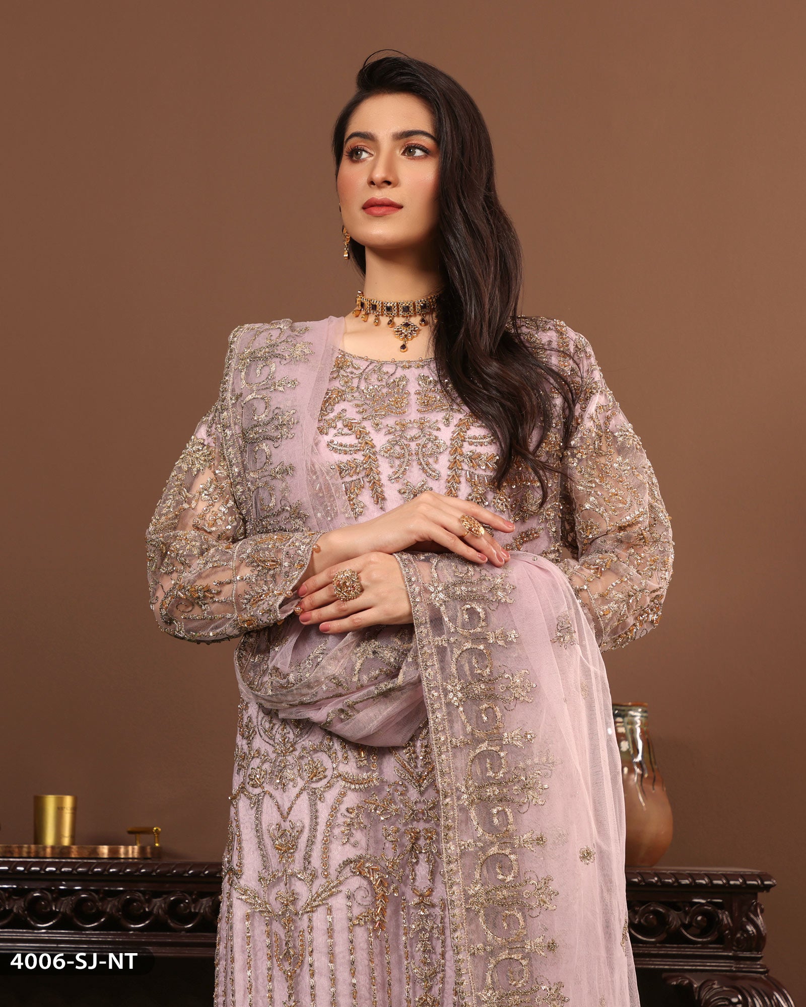 FORMAL 3PC EMBROIDERED SUIT – Sha Posh Textile