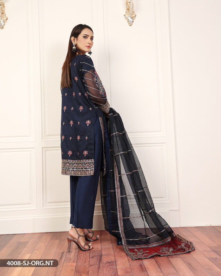 FORMAL 3PC EMBROIDERED SUIT | 4008-SJ-ORZ