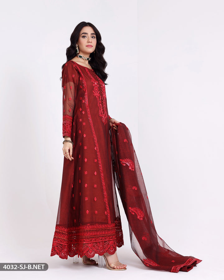 3 Piece Embroidered Maxi | 4032-SJ-B.NET