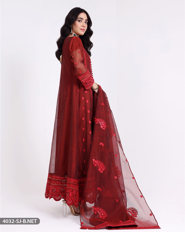 3 Piece Embroidered Maxi | 4032-SJ-B.NET