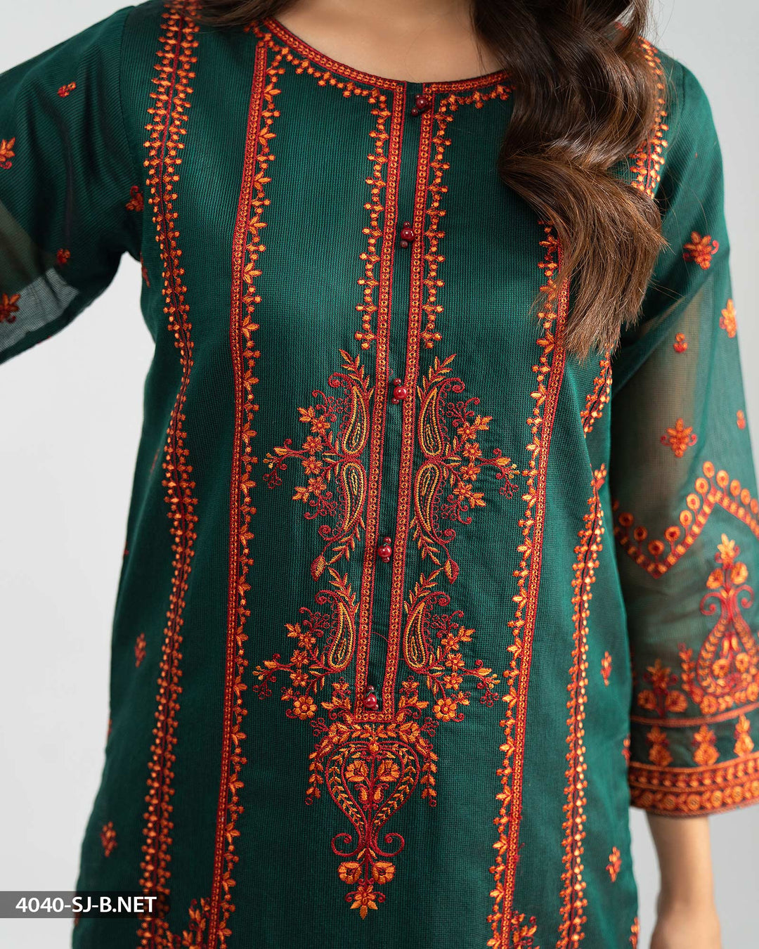 3 Piece Embroidered Suit | 4040-SJ-B.NET