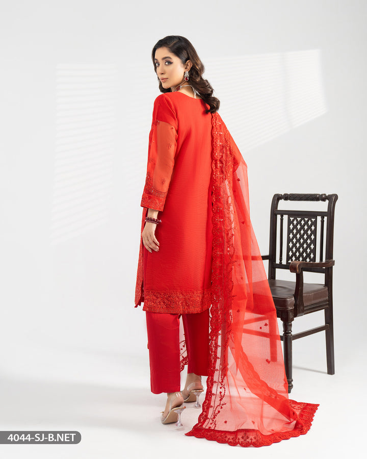 Stitched 3 Piece Embroidered Suit | 4044-SJ-B.NET