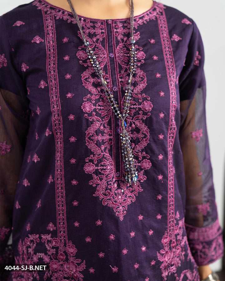 Stitched 3 Piece Embroidered Suit | 4044-SJ-B.NET