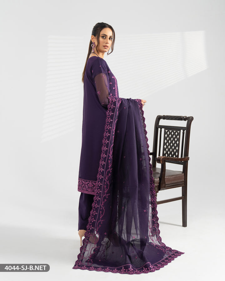 Stitched 3 Piece Embroidered Suit | 4044-SJ-B.NET