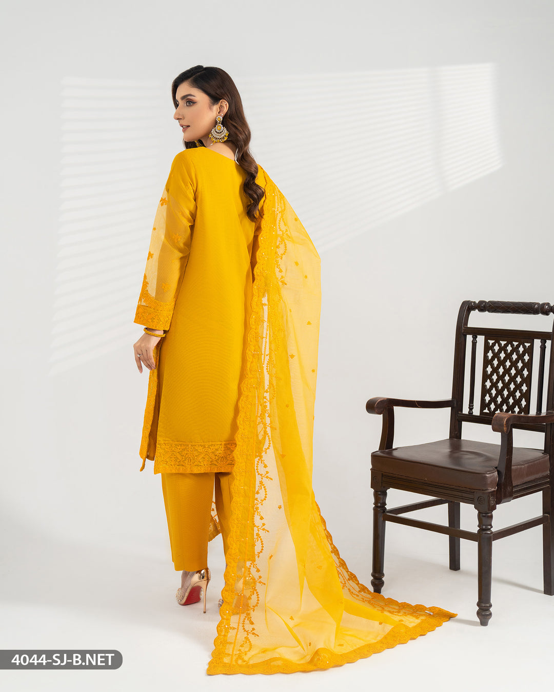 Stitched 3 Piece Embroidered Suit | 4044-SJ-B.NET